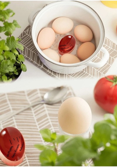 Aveo 1 Adet Yumurta Haşlama Ve Pişirme Aparatı Zamanlayıcı Dublör Yumurta Egg Timer - 524496213