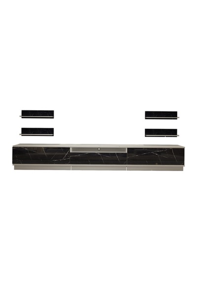 Decoraktiv Trendstyle 270rs Mdf Tv Ünitesi Tv Sehpası Beyaz - Siyah Mermer