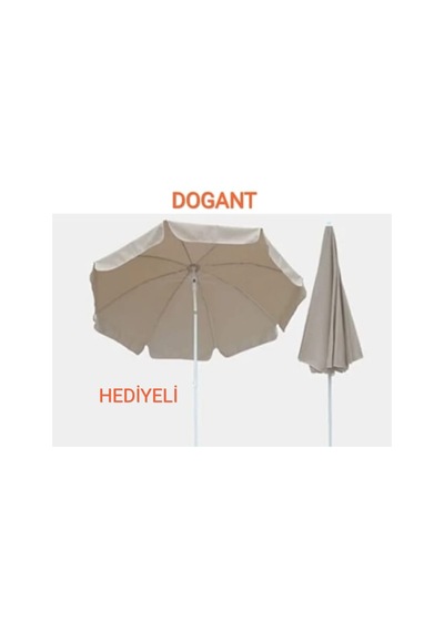 Krem Plaj Deniz Şemsıyesi Taşıma Çanta Hediyeli