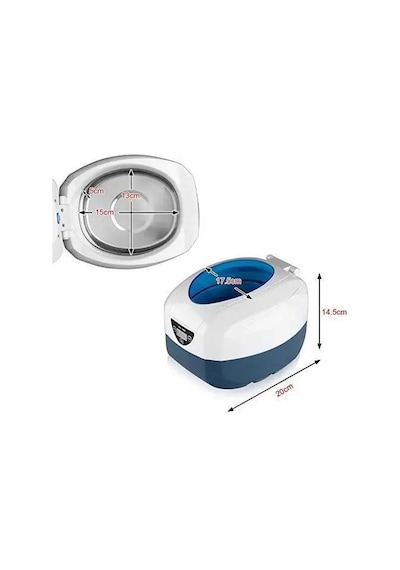 Ultrasonik Temizleyici Beyaz 750ml Ultrasonic Cleaner 40hz Gt Sonıc