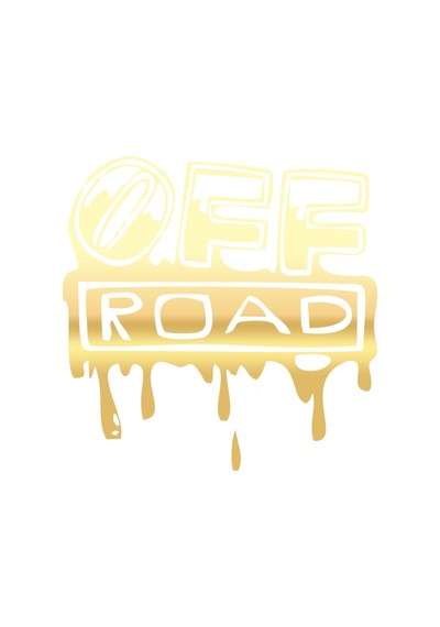 Offroad Sticker 17x17 Cm Gold