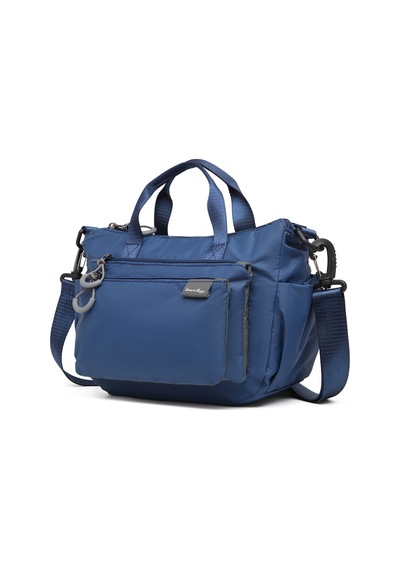 Smart Bags Hafif Kumaş Günlük Küçük Boy Uzun Askılı Kadın Omuz Çantası Lacivert