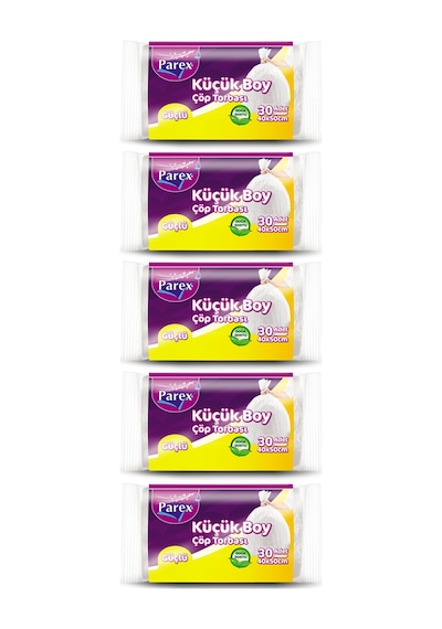 Güçlü Çöp Torbası Küçük Boy 30'lu 40 X 50 Cm 5 Paket