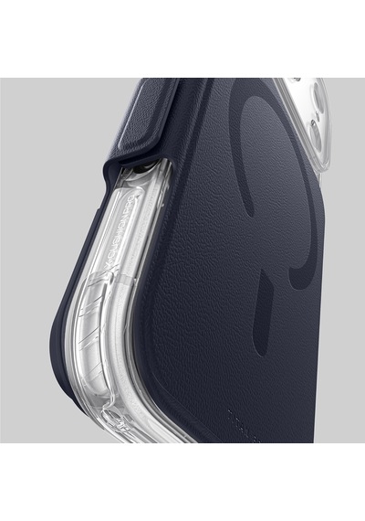 İphone 18 Pro Max Kılıf M-safe Özellik Amazingthing Titan Lens Flip Serisi Kartlıklı Kapak Lacivert
