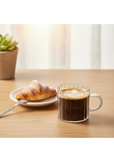 Tr 6'li Borosilikat Cam Espresso Ve Türk Kahvesi Fincanı Seti 90 Ml - Düz Ve Rölyefli Seçenekli Tabaksız Mini Ku Genel