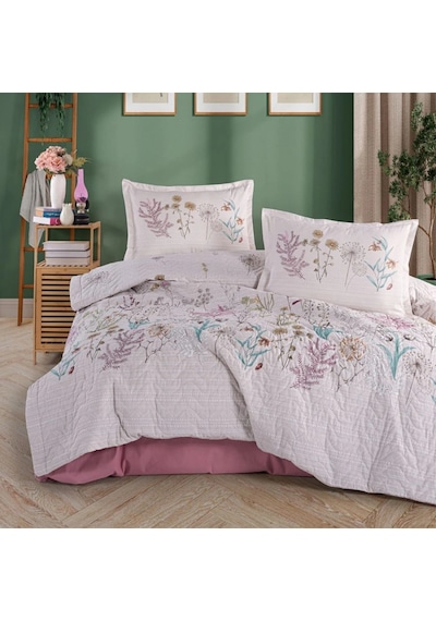 Clasy Ranforce %100 Pamuk Tek Kişilik Dört Mevsim Set Bahari V1 Pembe
