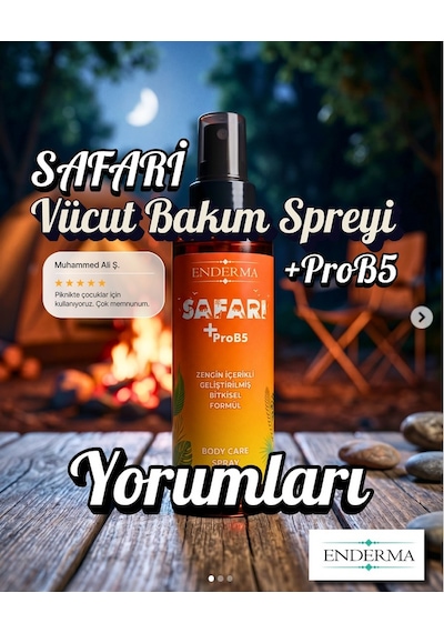 Enderma Safari Sprey 110 Ml + Prob5 Sinek Kovucu Doğal Sprey 2 Şişe