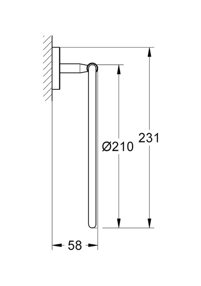 Grohe Yuvarlak Havluluk Baucosmopolitan Krom - 40460001 Çok Renkli