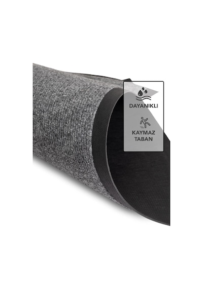 Ps019a Gri Kaymaz Taban Nem Alıcı Toz Alıcı Kapı Önü Paspası Uv Dayanıklı 40x60 Cm