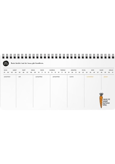 Keskin Color Hisli Şeyler Zirvedeyim Canım Duymuyorum Spiralli Planner 13 X 27 Cm Karışık