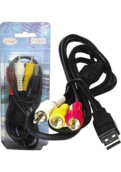 3 Rca Usb Çevirici 1.2 Metre Kablo