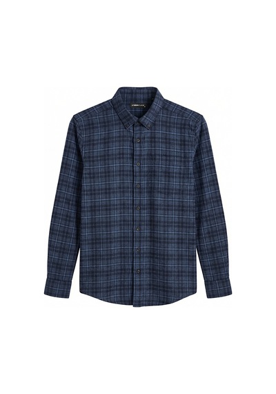 Lcwaıkıkı Classic Mavi Regular Fit Yün Karışımlı Gabardin Erkek Ekose Gömlek
