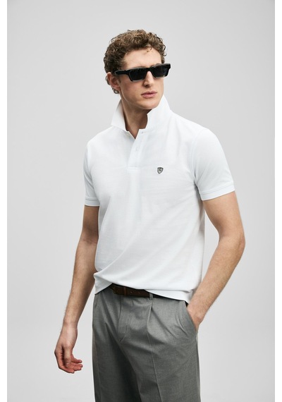 Lufian Laon Erkek Polo Yaka T-shirt 111040230 Beyaz