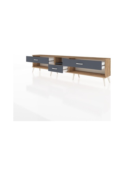 Arges Tv Ünitesi Tek Raflı 3 Çekmeceli 220x30x51 Çam-antrasit Antrasıt/antrasıt - Atlas Çam Arges Tv Ünitesi Tek Raflı 3 Çekmeceli 220x30x51 Çam-antrasit Antrasıt/antrasıt - Atlas Çam