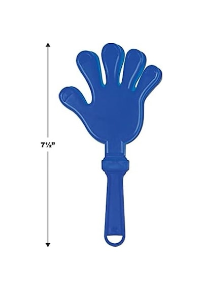 12 Parça Plastik El Clappers Gürültücü Okul Ruh Malzemeleri Spor Doğum Günü Partisi Şekerleri, 7.5", Mavi 256