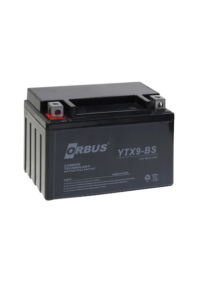 Orbus 12v 9ah Alçak Yatık Motosiklet Aküsü Ebatlar: 150x85x107mm