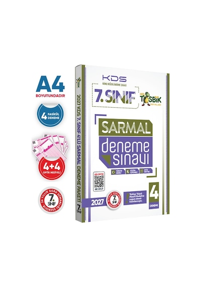 2027 7.Sınıf KDS (Konu Değerlendirme Sınavı) Sarmal Deneme Seti 4lü Türkiye Geneli Dijital Çözümlü