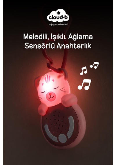 Cloud-b Ağlama Sensörlü Taşınabilir Kedi Uyku Arkadaşı 13x8,6x4 CM