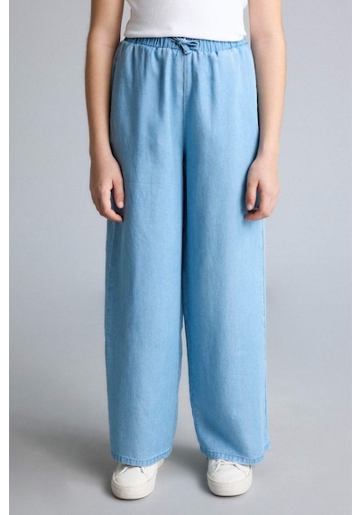 Defacto Geniş Paça Jean Pantolon Kız Çocuk G0249a826smnm63 Mavi-nm63