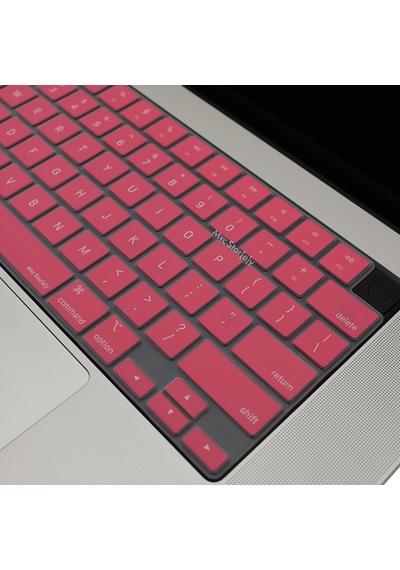 Apple Uyumlu MacBook Klavye Koruyucu Air Pro M1-m2-m3 Us-ingilizce A2681 A2941 A2442 A2485 A3113 İle Açık Pembe