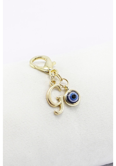 Metal G Harfi Nazar Boncuklu Klipsli Cüzdan Süsü Charm Gold Renkl 84623077