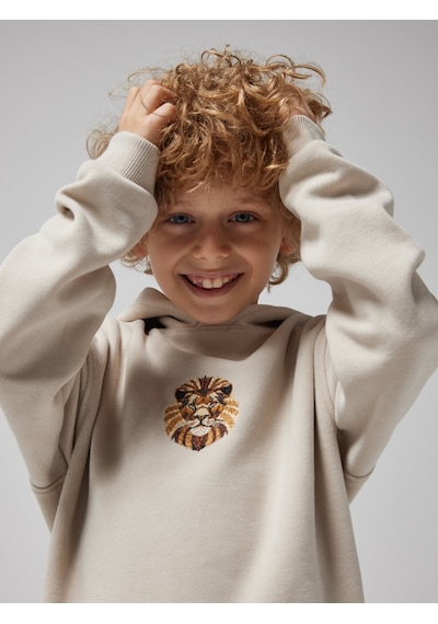 Gsstore X Reflect Studio Aslan Çocuk Hoodie C242400 Ekru