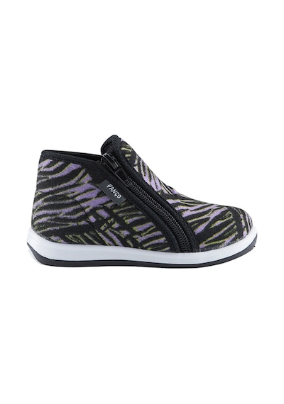 Panço Kız Bebek Zebra Desenli Panduf Çok Renkli