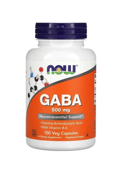 Now Foods Gaba With Vitamin B-6 500 Mg 100 Veg Kapsül