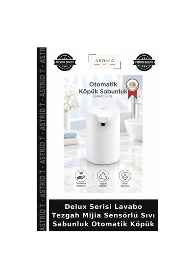 Delux Serisi Lavabo Tezgah Mijia Sensörlü Sıvı Sabunluk Otomatik Köpük Çok Renkli