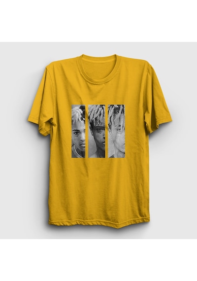 Presmono Unisex Three Xxxtentacion T-shirt Sarı