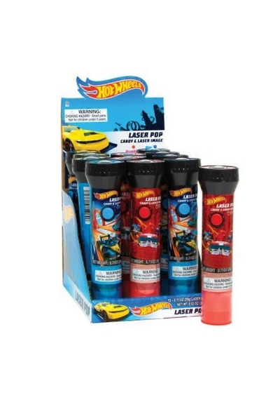 Hot Wheels Laser Pop Işıklı Çilek Aromalı Lolipop Şeker 1 Adet