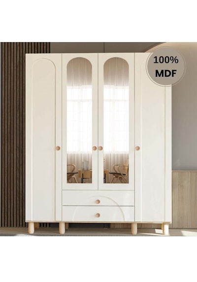 Papatya 4 Kapak Mdf Ayaklı Tasarım Gardırop Aytaşı Papatya 4 Kapak Mdf Ayaklı Tasarım Gardırop Aytaşı