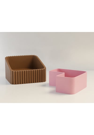 Buradabulabilirsin 3d Baskı Fıstık Kasesi - Çift Hazneli Kabuk Ayırıcı Sunum Kasesi - Kahverengi Pembe Bbz