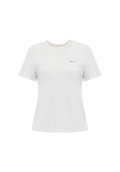 Reebok Q3 Id Tee Ekru Kadın Kısa Kol T-shirt 000000000102042728 Bej