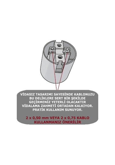 Italyan E14 Duy Mini Duy Bakalit Geçmeli Düz Duy Beyaz 250v-2a 5 Adet