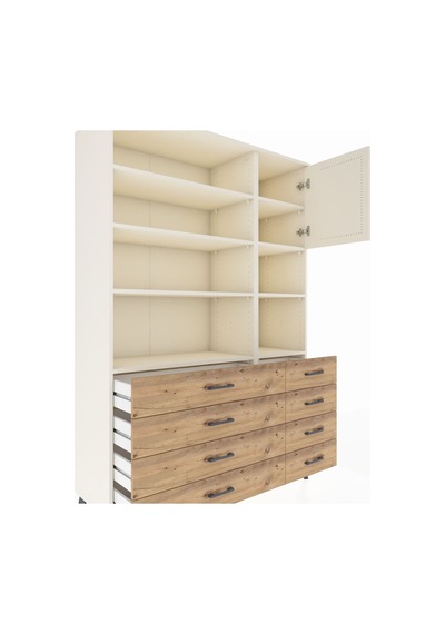 Hyperion Dolap 8 Raflı 8 Çekmeceli Tek Kapaklı 132x44x195 Aytaşı-aytaşı/çam Aytası/atlas Çam Hyperion Dolap 8 Raflı 8 Çekmeceli Tek Kapaklı 132x44x195 Aytaşı-aytaşı/çam Aytası/atlas Çam