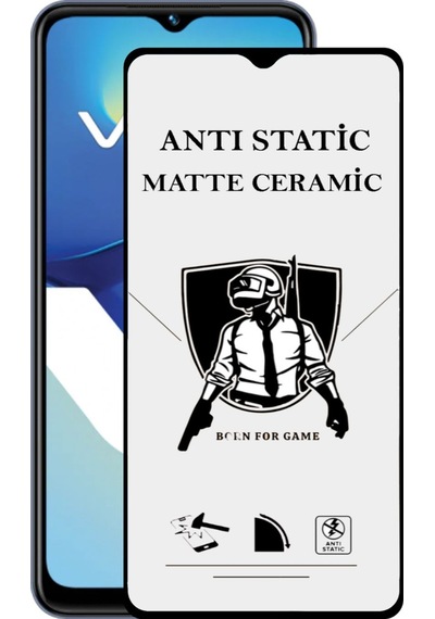 Vivo Y35 Tam Kaplayan Anti Statik Kırılmayan Mat Seramik Nano Esnek Ekran Koruyucu Cam