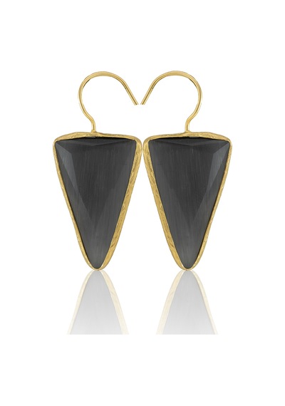 Kadir Jewellery 22 Ayar Altın Kaplama Vintage Küpe -el İşçiliği Ve Hipoalerjenik Küpe Siyah 97134794