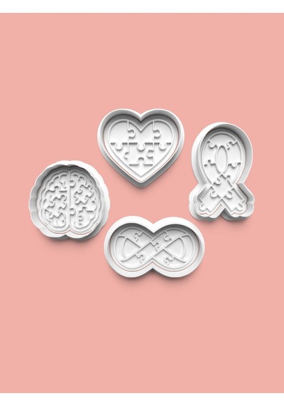 Puzzle Kurabiye Kalıbı Ve Şeker Hamuru Kalıbı 4'lü Set