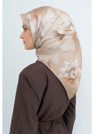 Armine İpek Eşarp 2026 Yaz - 9505-85 Açık Vizon Twill