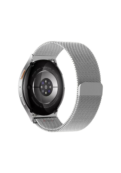 Galaxy Watch 6 / 5 / 4 Fe Uyumlu Manyetik Milanese Metal Kordon 40-47mm Gümüş