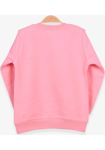 Breeze Kız Çocuk Sweatshirt Baskılı Pullu Unicorn 2-6 Yaş, Somon (541263967)
