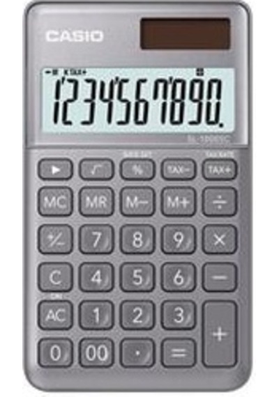 Casio Sl-1000sc-gy Cep Tipi 10 Hane Gri Hesap Makinesi