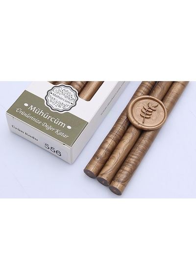 Mühür Mumu Çubuk 11mmx120mm 10lu Paket Model:556 AÇIK BRONZ ALTIN