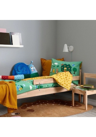 Ikea Brummıg Çocuk Oyun Halısı 94 X 150 Cm Kahverengi - Bej - Pembe Çok Renkli