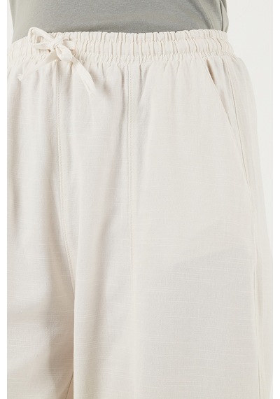 Lela Pamuklu Relaxed Fit Normal Bel Daralan Paça Bayan Pantolon 668Yp5198 Taş