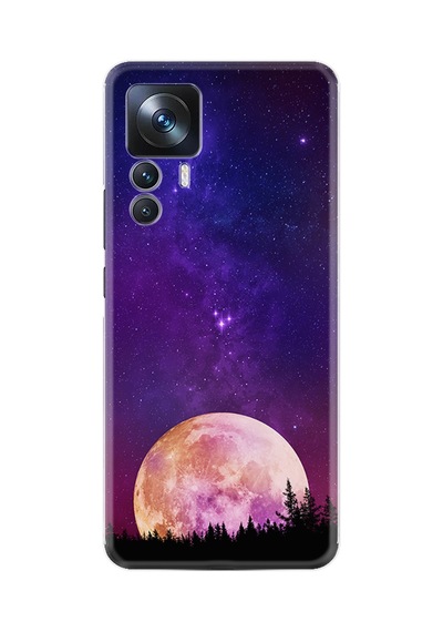 Xiaomi Mi 12t Pro Kılıf Boutique Baskılı Resimli Mor Ay Pcode -025