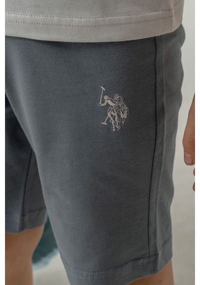 U.s. Polo Assn Kids U.s Polo Assn Erkek Çocuk Gri Bermuda Takım Us2472-c-v1 Grey