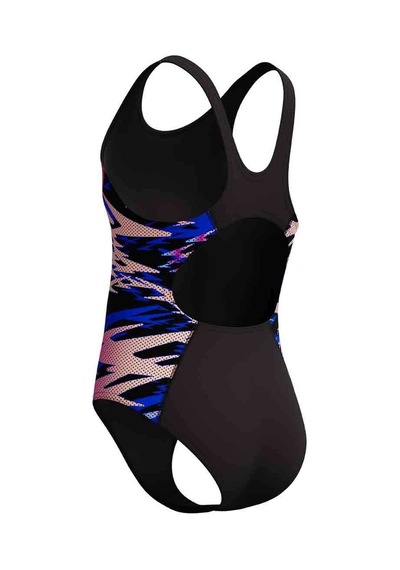 Speedo Hyperboom Splice Muscleback Kadın Yüzücü Mayosu Siyah