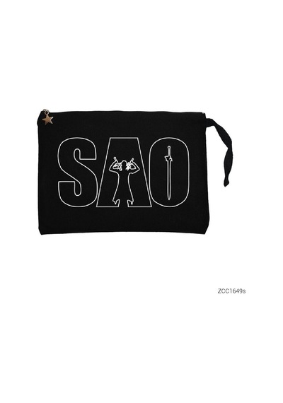 Zepplin Giyim Sword Art Online Siyah Clutch Astarlı Cüzdan / El Çantası